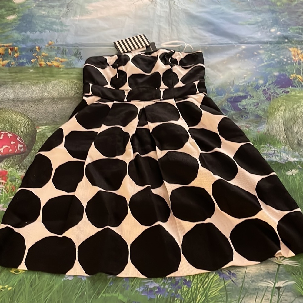 Banana Republic × Marimekko Kivet Dot Linen Strapless Dress, Size 4, NWT - Picture 6 of 10